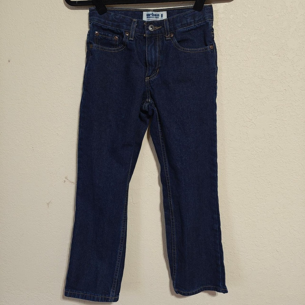 Urban Pipeline Navy Blue Jeans Slim Fit Denim Pants Dark Wash Size 8